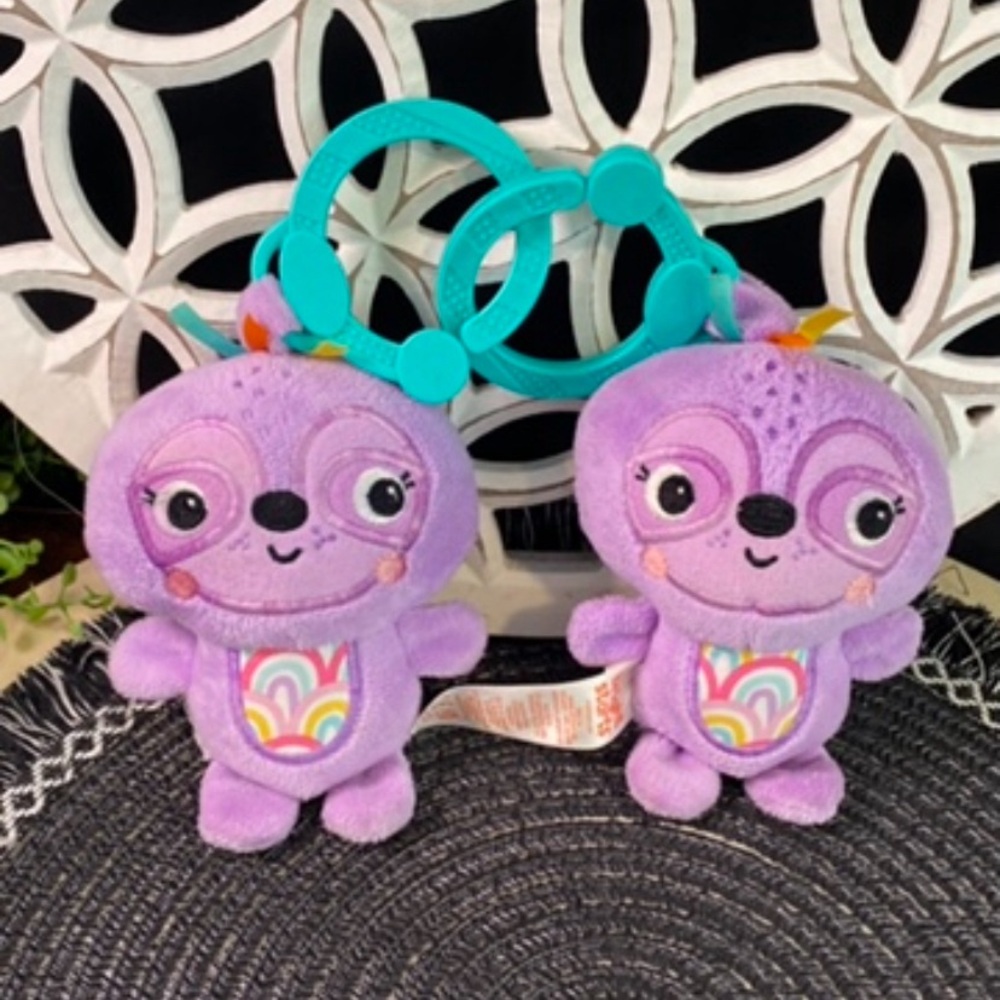 Two Bright Starts Jingle Joy‎ On-The-Go Toy - Purple Sloths